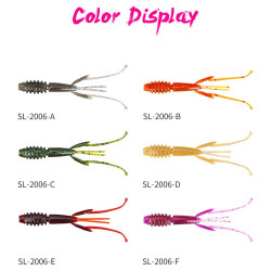 TSURINOYA SL-2006 Shrimp Soft Silicone Bait 88mm 2.2gr