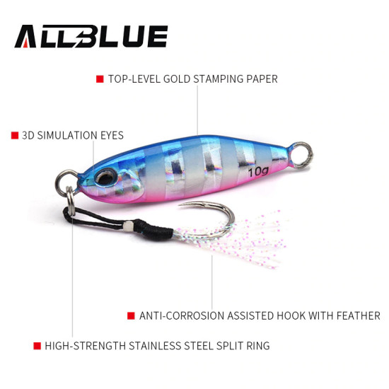 ALLBLUE 2019 New DRAGER Micro Metal Jig 3g 5g 7g 10g 