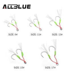 Allblue Head Double Assist Hook Luminous Allblue Head Double Assist Hook Luminous
