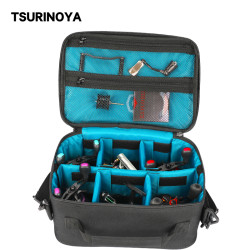 TSURINOYA Multi-Purpose Fishing Reels Bag Large Capacity Removable Partition Waterproof Adjustable Fishing Reel Storage Case