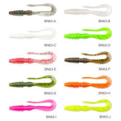 TSURINOYA BOUNDEN 63mm 0.7gr 40pcs Light Game Ajing Artificial Soft Bait