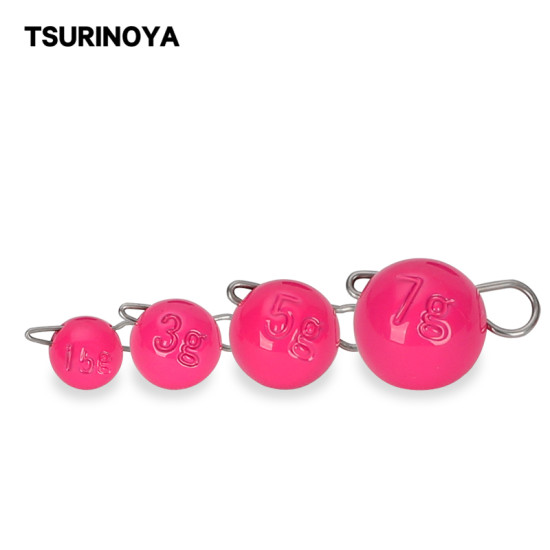 TSURINOYA Tungsten Cheburashka Steel Jig Head 1.5/3/5/7g Lead Sinker Soft Lure Texas PINK TSURINOYA Tungsten Cheburashka Steel Jig Head 1.5/3/5/7g Lead Sinker Soft Lure Texas PINK