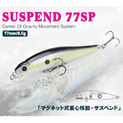 Τεχνητο  TSURINOYA 77SP Suspending Minnow  DW101 77mm 8.5gr  0.7-0.9m 