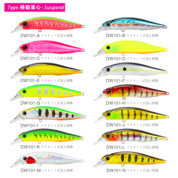 Τεχνητο  TSURINOYA 77SP Suspending Minnow  DW101 77mm 8.5gr  0.7-0.9m 