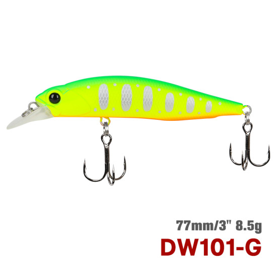 Τεχνητο TSURINOYA 77SP Suspending Minnow DW101 77mm 8.5gr 0.7-0.9m Τεχνητο TSURINOYA 77SP Suspending Minnow DW101 77mm 8.5gr 0.7-0.9m