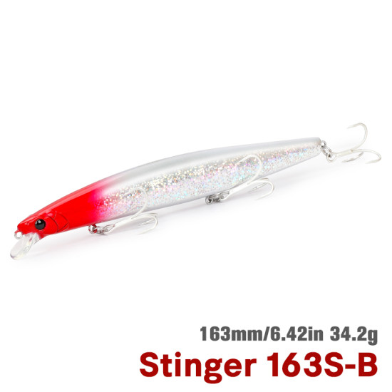 Τεχνητο TSURINΟYA 163S Sinking Saltwater Minnow STINGER 34.2gr Τεχνητο TSURINΟYA 163S Sinking Saltwater Minnow STINGER 34.2gr