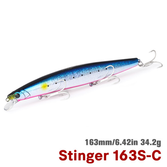 Τεχνητο TSURINΟYA 163S Sinking Saltwater Minnow STINGER 34.2gr Τεχνητο TSURINΟYA 163S Sinking Saltwater Minnow STINGER 34.2gr