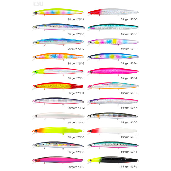 Τεχνητο TSURINOYA STINGER 173F Floating Minnow 173mm 37.5gr Τεχνητο TSURINOYA STINGER 173F Floating Minnow 173mm 37.5gr