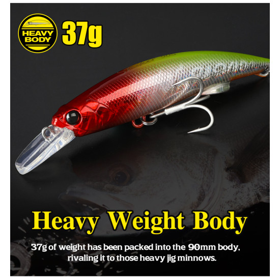 Τεχνητο  TSURINOYA STRIKER  90S Heavy Minnow Sinking  37gr