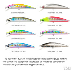 Τεχνητο  Tsurinoya DW37 120mm/40g fast sinking new colors