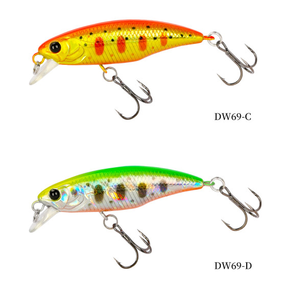 Τεχνητο TSURINOYA Fishing Lure DW69 Sinking Minnow Hard Bait 48S 48mm 3.3g Τεχνητο TSURINOYA Fishing Lure DW69 Sinking Minnow Hard Bait 48S 48mm 3.3g