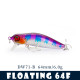 Τεχνητο TSURINOYA DW71 Floating Fishing Lure Minnow 64F 64mm 6g Τεχνητο TSURINOYA DW71 Floating Fishing Lure Minnow 64F 64mm 6g