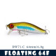 Τεχνητο TSURINOYA DW71 Floating Fishing Lure Minnow 64F 64mm 6g Τεχνητο TSURINOYA DW71 Floating Fishing Lure Minnow 64F 64mm 6g