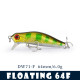 Τεχνητο TSURINOYA DW71 Floating Fishing Lure Minnow 64F 64mm 6g Τεχνητο TSURINOYA DW71 Floating Fishing Lure Minnow 64F 64mm 6g
