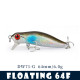 Τεχνητο TSURINOYA DW71 Floating Fishing Lure Minnow 64F 64mm 6g Τεχνητο TSURINOYA DW71 Floating Fishing Lure Minnow 64F 64mm 6g
