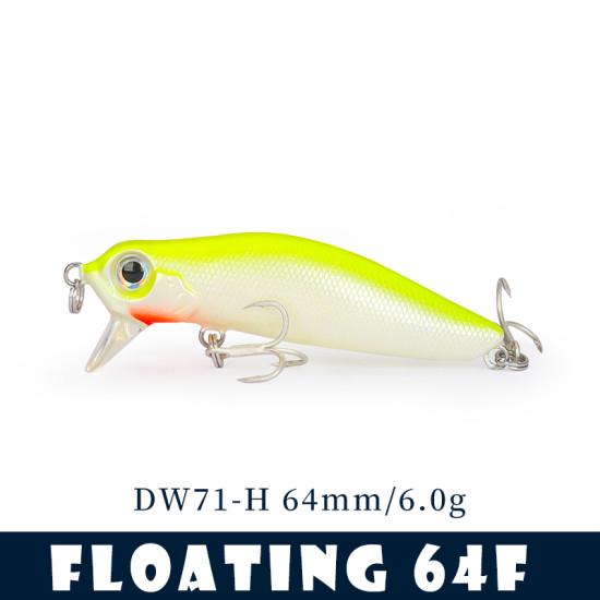 Τεχνητο TSURINOYA DW71 Floating Fishing Lure Minnow 64F 64mm 6g Τεχνητο TSURINOYA DW71 Floating Fishing Lure Minnow 64F 64mm 6g