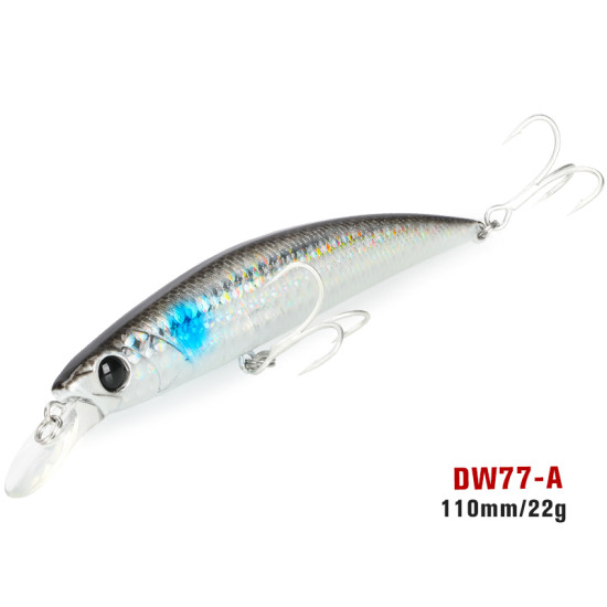 Τεχνητο TSURINOYA 110S Sinking Minnow DW77 110mm 22gr Τεχνητο TSURINOYA 110S Sinking Minnow DW77 110mm 22gr