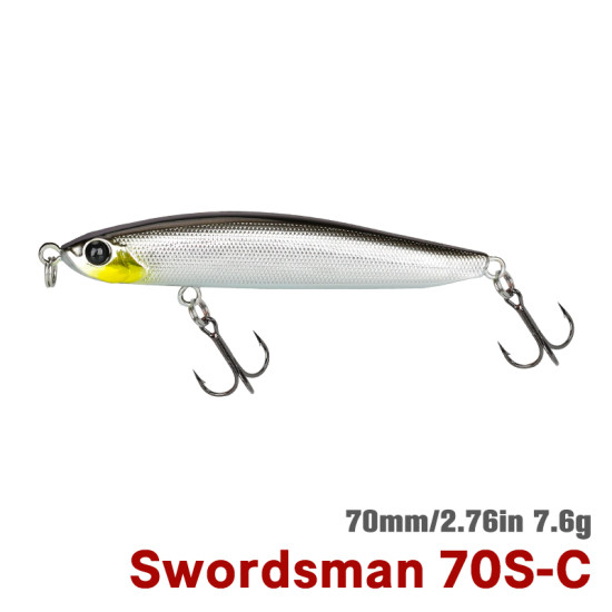 Τεχνητο TSURINOYA 70S Sinking Pencil SWORDSMAN 70mm 7.6g Τεχνητο TSURINOYA 70S Sinking Pencil SWORDSMAN 70mm 7.6g