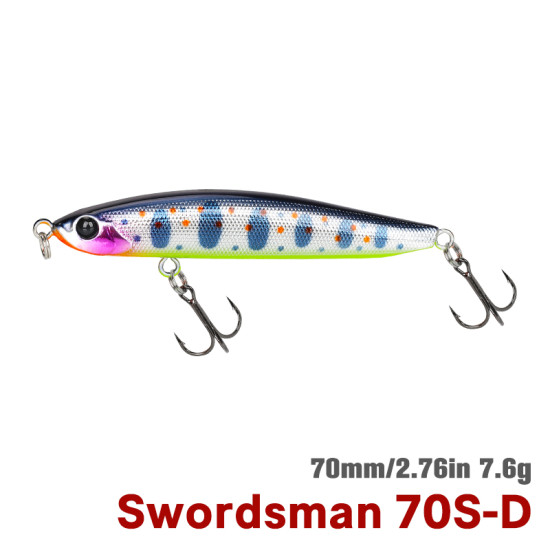 Τεχνητο TSURINOYA 70S Sinking Pencil SWORDSMAN 70mm 7.6g Τεχνητο TSURINOYA 70S Sinking Pencil SWORDSMAN 70mm 7.6g