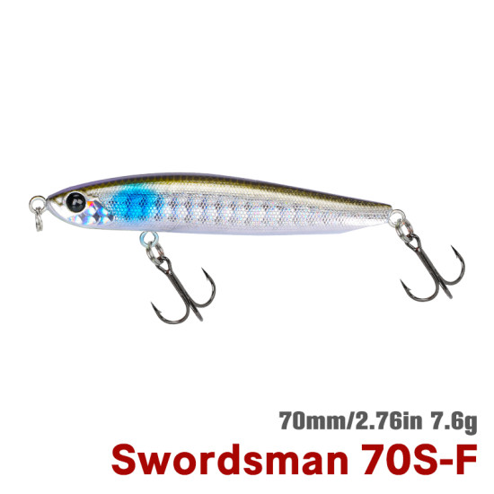 Τεχνητο TSURINOYA 70S Sinking Pencil SWORDSMAN 70mm 7.6g Τεχνητο TSURINOYA 70S Sinking Pencil SWORDSMAN 70mm 7.6g