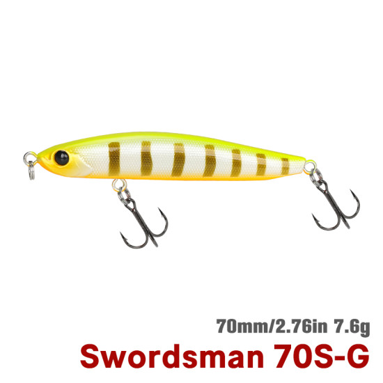 Τεχνητο TSURINOYA 70S Sinking Pencil SWORDSMAN 70mm 7.6g Τεχνητο TSURINOYA 70S Sinking Pencil SWORDSMAN 70mm 7.6g
