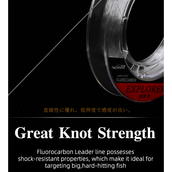 Μεσινεζα TSURINOYA EXPLORER 100% 35m High Strong Fluorocarbon Line Μεσινεζα TSURINOYA EXPLORER 100% 35m High Strong Fluorocarbon Line