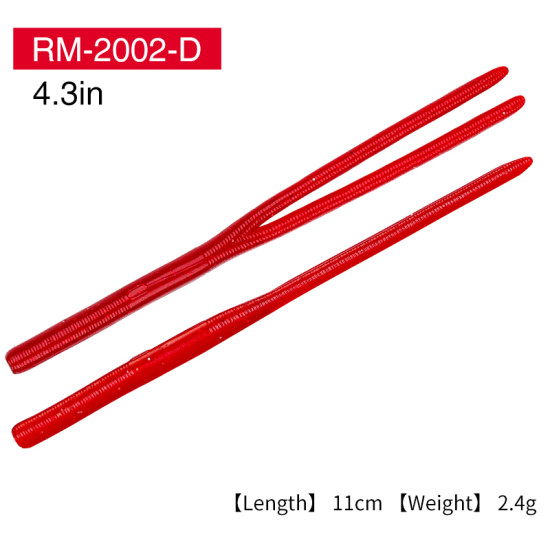 TSURINOYA Worm Soft Fishing Lure 11cm 2.4g Straight Twin Tail Soft Stick Baits Bass Silicone TSURINOYA Worm Soft Fishing Lure 11cm 2.4g Straight Twin Tail Soft Stick Baits Bass Silicone