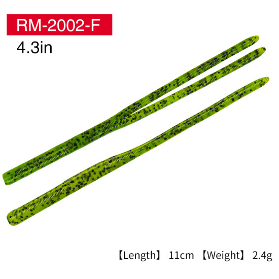 TSURINOYA Worm Soft Fishing Lure 11cm 2.4g Straight Twin Tail Soft Stick Baits Bass Silicone TSURINOYA Worm Soft Fishing Lure 11cm 2.4g Straight Twin Tail Soft Stick Baits Bass Silicone