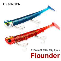 Σιλικονη TSURINOYA  T Tail Soft Lure Set 110mm 35g 2pcs 