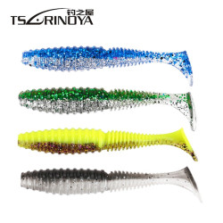 Tsurinoya  6Pcs/lot Soft Fishing Lure 75mm 3.2g T Tail Silicone Bait