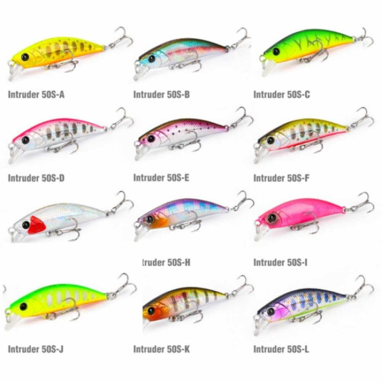 Τεχνητο TSURINOYA INTRUDER 50S 5g Sinking Minnow Τεχνητο TSURINOYA INTRUDER 50S 5g Sinking Minnow