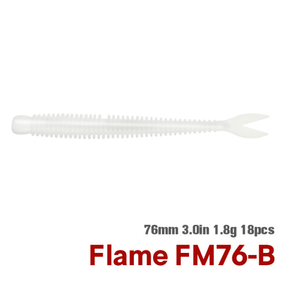 TSURINOYA FLAME Silicone Worm 1.8g 18pcs TSURINOYA FLAME Silicone Worm 1.8g 18pcs