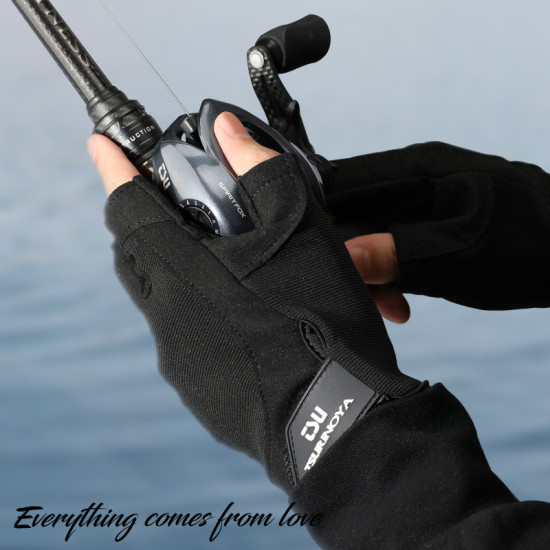 TSURINOYA Summer Sun Protection Half Finger Fishing Gloves TSURINOYA Summer Sun Protection Half Finger Fishing Gloves
