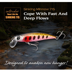 Τεχνητο  TSURINOYA INTRUDER 71S 10gr Sinking Minnow