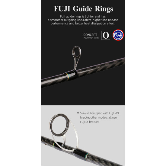 Καλάμια Spinning TSURINOYA MYSTERY – 2,40m (10-30gr) & 2,70m (20-40gr) με FUJI Guides