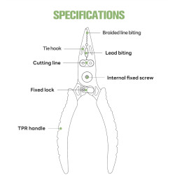 Πενσακι  TSURINOYA Fishing Pliers RS-1084 Stainless Steel 