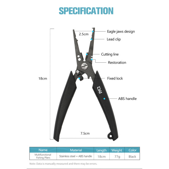 Πενσακι TSURINOYA Fishing Pliers RS-1092 Stainless Steel Πενσακι TSURINOYA Fishing Pliers RS-1092 Stainless Steel