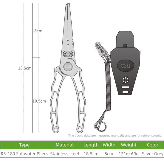 Πενσακι TSURINOYA Fishing Pliers RS-180 Πενσακι TSURINOYA Fishing Pliers RS-180 ΜΑΧΑΙΡΙΑ-ΨΑΛΙΔΙΑ-ΠΕΝΣΕΣ