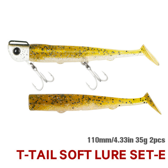 Σιλικονη TSURINOYA T Tail Soft Lure Set 110mm 35g 2pcs Σιλικονη TSURINOYA T Tail Soft Lure Set 110mm 35g 2pcs