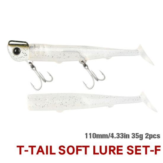 Σιλικονη TSURINOYA T Tail Soft Lure Set 110mm 35g 2pcs Σιλικονη TSURINOYA T Tail Soft Lure Set 110mm 35g 2pcs