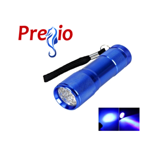 Φακός Χειρός Αλουμινίου UV 9 LED Pregio Φακός Χειρός Αλουμινίου UV 9 LED Pregio