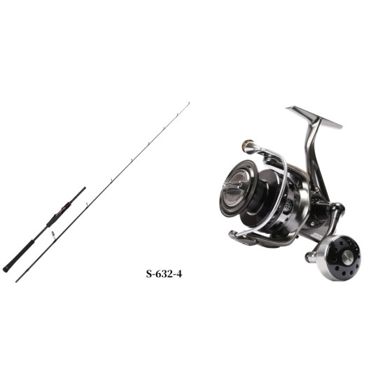 Σετ Light Jigging Tsurinoya Swordsman Full Solid S632-4 + Μηχανισμός Brown Bear 5000 – Combo Βαρκάς για Vertical & Light Jigging
