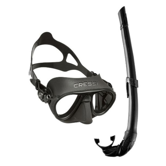 Σετ Μάσκα και Αναπνευστήρας-Cressi Calibro + Corsica Combo Black Σετ Μάσκα και Αναπνευστήρας-Cressi Calibro + Corsica Combo Black
