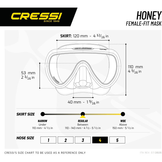 Cressi Honey – Γυναικεία Μάσκα Θαλάσσης Καταδύσεων με Tempered Glass Cressi Honey – Γυναικεία Μάσκα Θαλάσσης Καταδύσεων με Tempered Glass