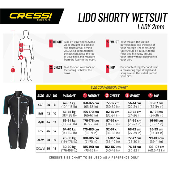 Cressi Lido Lady 2mm – Γυναικεία Στολή Κολύμβησης & Ελεύθερης Κατάδυσης Cressi Lido Lady 2mm – Γυναικεία Στολή Κολύμβησης & Ελεύθερης Κατάδυσης