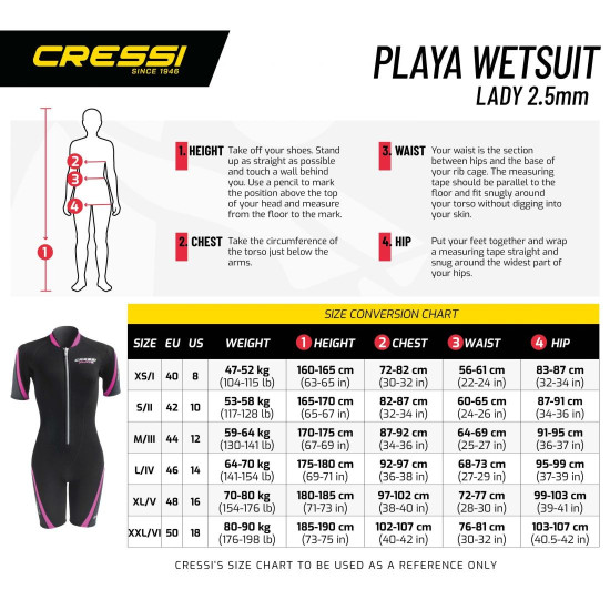 Στολή Μονοσόρτς Cressi Playa 2,5mm – Γυναικεία
