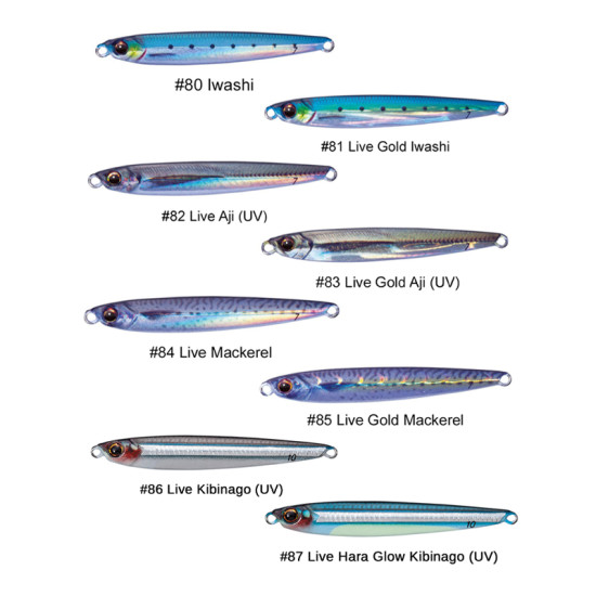 ΠΛΑΝΟΣ Major Craft Jigpara Micro Slim Livebait Colors 7gr ΠΛΑΝΟΣ Major Craft Jigpara Micro Slim Livebait Colors 7gr