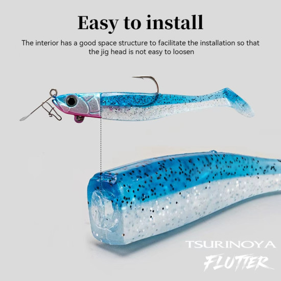 Tsurinoya Flutter 110mm | Paddle Tail Σιλικονη