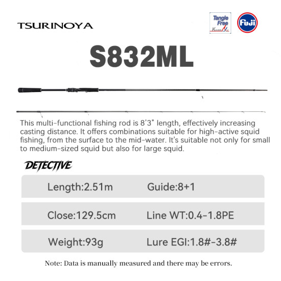 Καλάμι Eging Tsurinoya Detective Inshore Egi Rod – Carbon T1100G Καλάμι Eging Tsurinoya Detective Inshore Egi Rod – Carbon T1100G