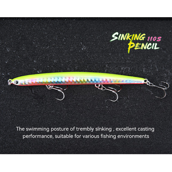 Τεχνητό Tsurinoya Sinking Pencil DW47 110mm/12g